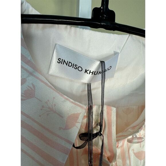 Sindiso Khumalo NWT Pink Ruffled Silk Mini Dress Size UK 10/US 6 - Picture 11 of 12